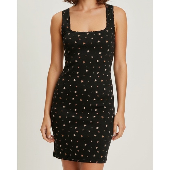 ROUJE PARIS Addie Mini Dress, Black Floral, FR36/US4 - Picture 5 of 15